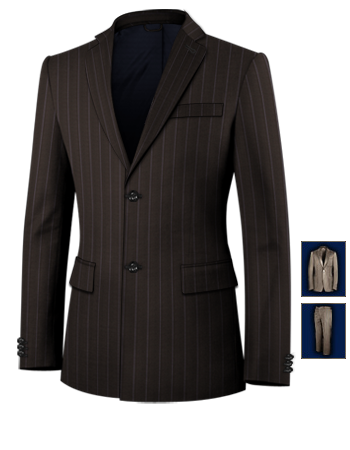 Costume Sur Mesure Pas Cher Paris with 2 Buttons, Single Breasted