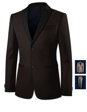 Costume Lin Pas Cher with 2 Buttons, Single Breasted