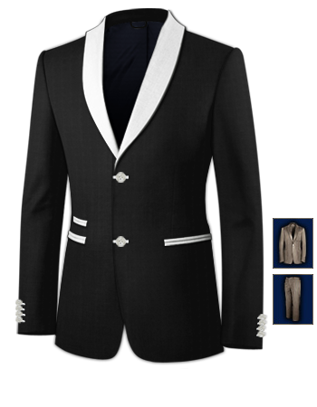 Costume Mariage En Ligne with 2 Buttons, Single Breasted