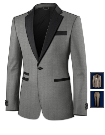 Costumes En Lin Homme with 1 Button, Single Breasted