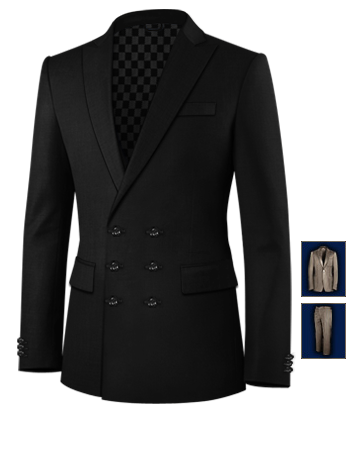 Costume Ensemble Homme with 6 Buttons, Double Breasted (3 To Close)