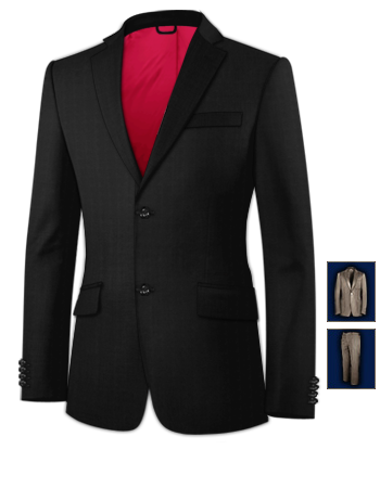Costumes Sur Mesure Paris with 2 Buttons, Single Breasted