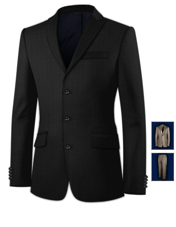 Costume Blanc Queue Pie Mari� Pas Cher with 3 Buttons, Single Breasted