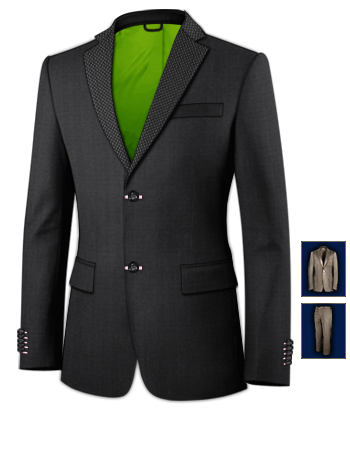 Costume Beige Pas Cher with 2 Buttons, Single Breasted