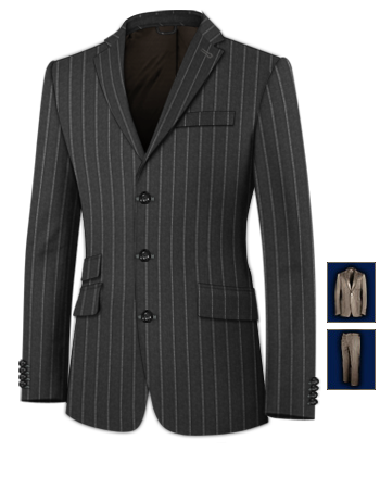 Costume Slim Fit Homme Mariage with 3 Buttons, Single Breasted