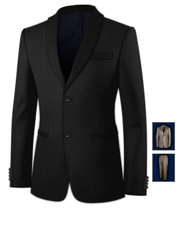 Costume Homme Sur Mesure Paris with 2 Buttons, Single Breasted