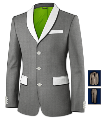 Costume Original Marier with 3 Buttons, Single Breasted