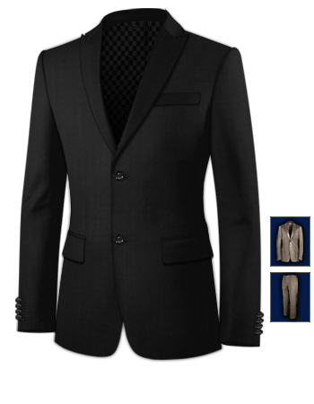 Costumes Pas Cher with 2 Buttons, Single Breasted