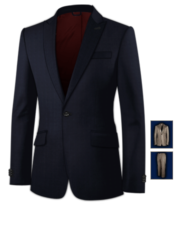 Costume Et Chemise Sur Mesure with 1 Button, Single Breasted