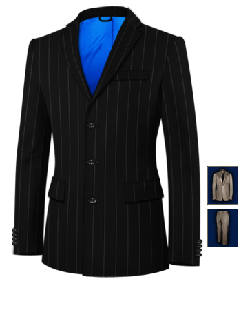 Costume Online with 3 Buttons, Single Breasted