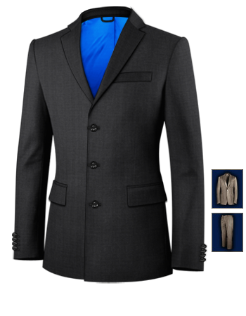 Costume Aix En Provence with 3 Buttons, Single Breasted