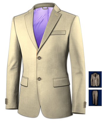 Costume Jaquette Nantes with 2 Buttons, Single Breasted