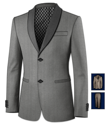 Costume Fashion Blanc with 2 Buttons, Single Breasted