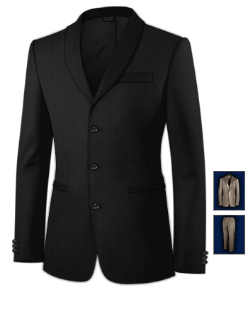 Costume Mari� Sur Mesure Pas Cher with 3 Buttons, Single Breasted