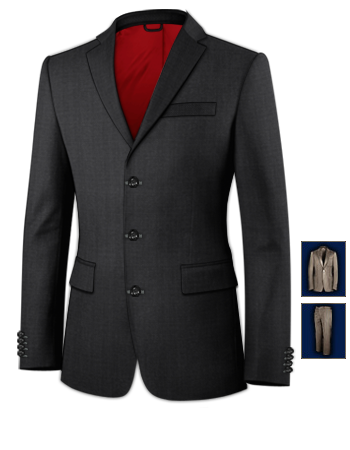 Costume Ete Sur Mesure with 3 Buttons, Single Breasted