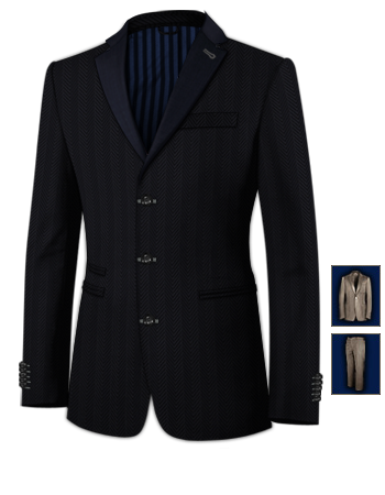 Costume Moins Cher with 3 Buttons, Single Breasted