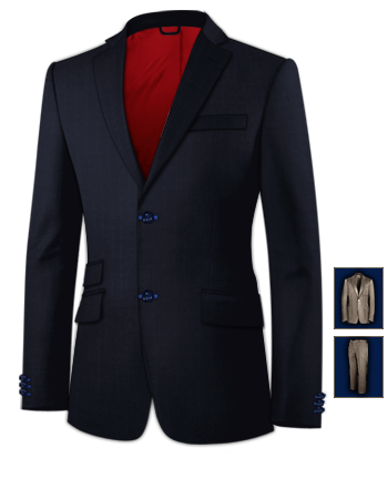 Veste Homme with 2 Buttons, Single Breasted