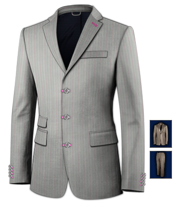 Costume De Gala Homme with 3 Buttons, Single Breasted
