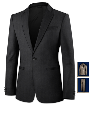 Costumes Hommes Cintr�s with 1 Button, Single Breasted