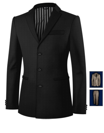 Costume Sur Mesure Homme with 3 Buttons, Single Breasted
