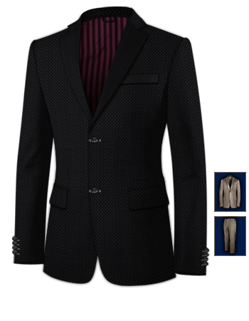 Tailleurs Couturiers Sur Mesures with 2 Buttons, Single Breasted