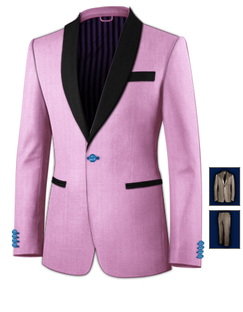 Costume Par Correspondance with 1 Button, Single Breasted