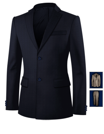 Costume Homme Sur Mesure Bicolore with 2 Buttons, Single Breasted