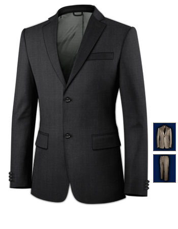 Tailleur V�tement Sur Mesure Rouen with 2 Buttons, Single Breasted