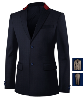 Prix D Un Costume with 2 Buttons, Single Breasted