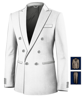 Ensemble Pantalon Veste Homme with 6 Buttons, Double Breasted (1 To Close)