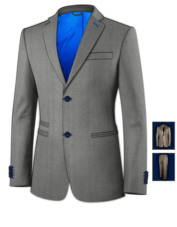 Costume Anglais Homme with 2 Buttons, Single Breasted