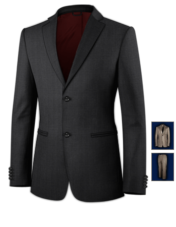 Costume A Rennes with 2 Buttons, Single Breasted
