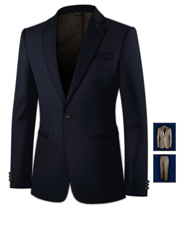 Costumes Rouen with 1 Button, Single Breasted