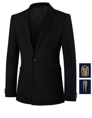 Costume Homme Pour Gala with 1 Button, Single Breasted