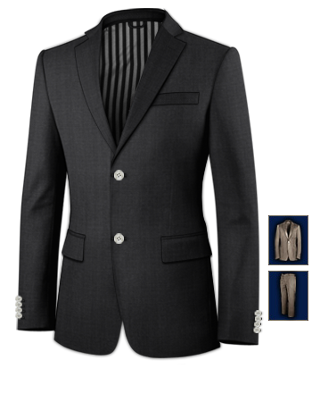 Costume De Marie Gris with 2 Buttons, Single Breasted