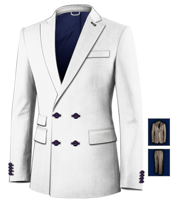 Costume Paris 3 with 4 Buttons,double Breasted (2 To Close)