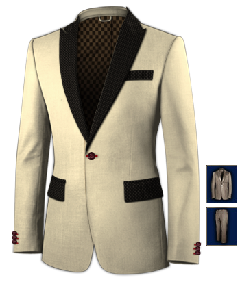 Costume Sur Mesure Nantes with 1 Button, Single Breasted