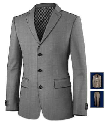 Costume Col Italien with 3 Buttons, Single Breasted