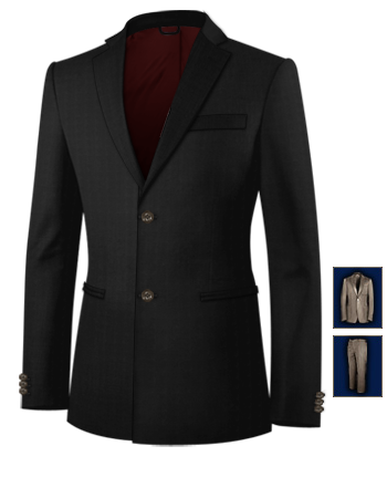 Costume 1950 with 2 Buttons, Single Breasted