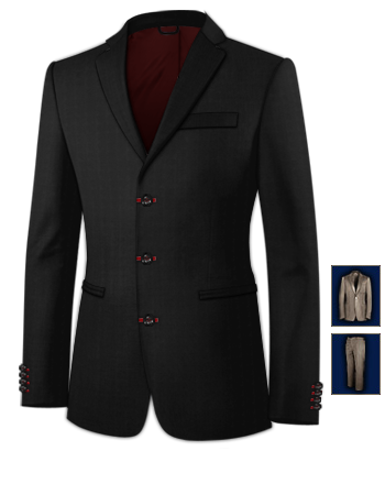 Costume Sur Mesure 119 with 3 Buttons, Single Breasted