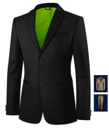 Costume Turquoise with 2 Buttons, Single Breasted