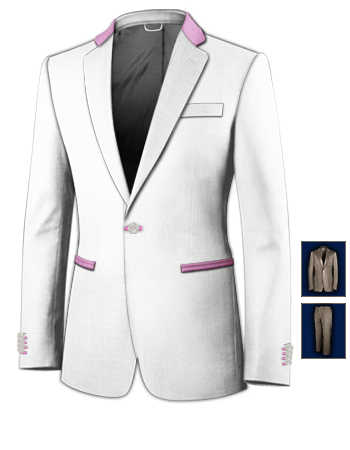 Costume Gangster Mafia with 1 Button, Single Breasted