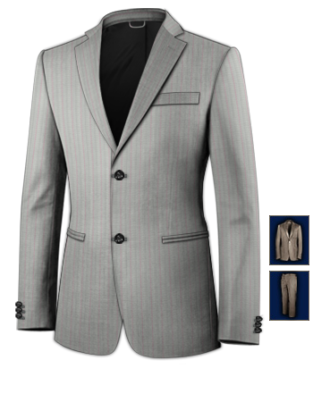 Costume Redingote with 2 Buttons, Single Breasted