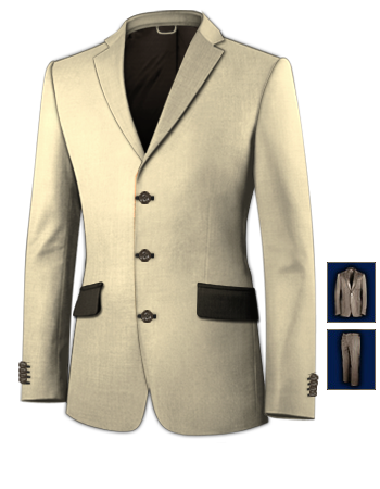 Costume One Piece with 3 Buttons, Single Breasted