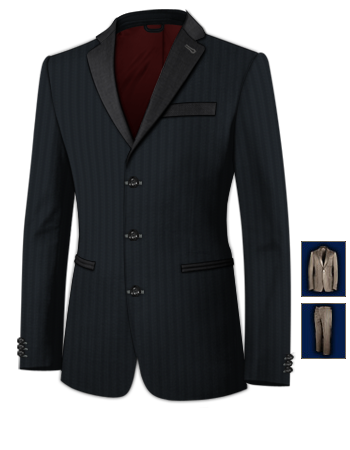 Robe Popeline à Pois with 3 Buttons, Single Breasted