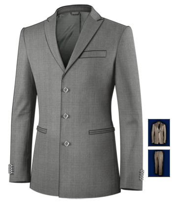 Costume Rouge Dracula with 3 Buttons, Single Breasted