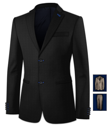 Costume Soie with 2 Buttons, Single Breasted