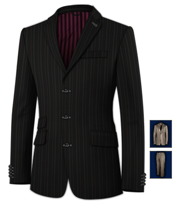 Creer Son Costume with 3 Buttons, Single Breasted