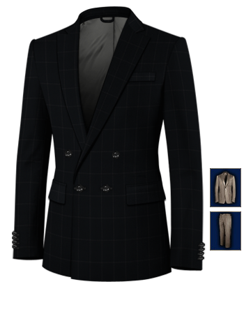 Costume Smoking Paris with 4 Buttons, Double Breasted (1 To Close)