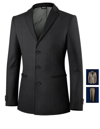 Manteaux Sur Mesure with 3 Buttons, Single Breasted